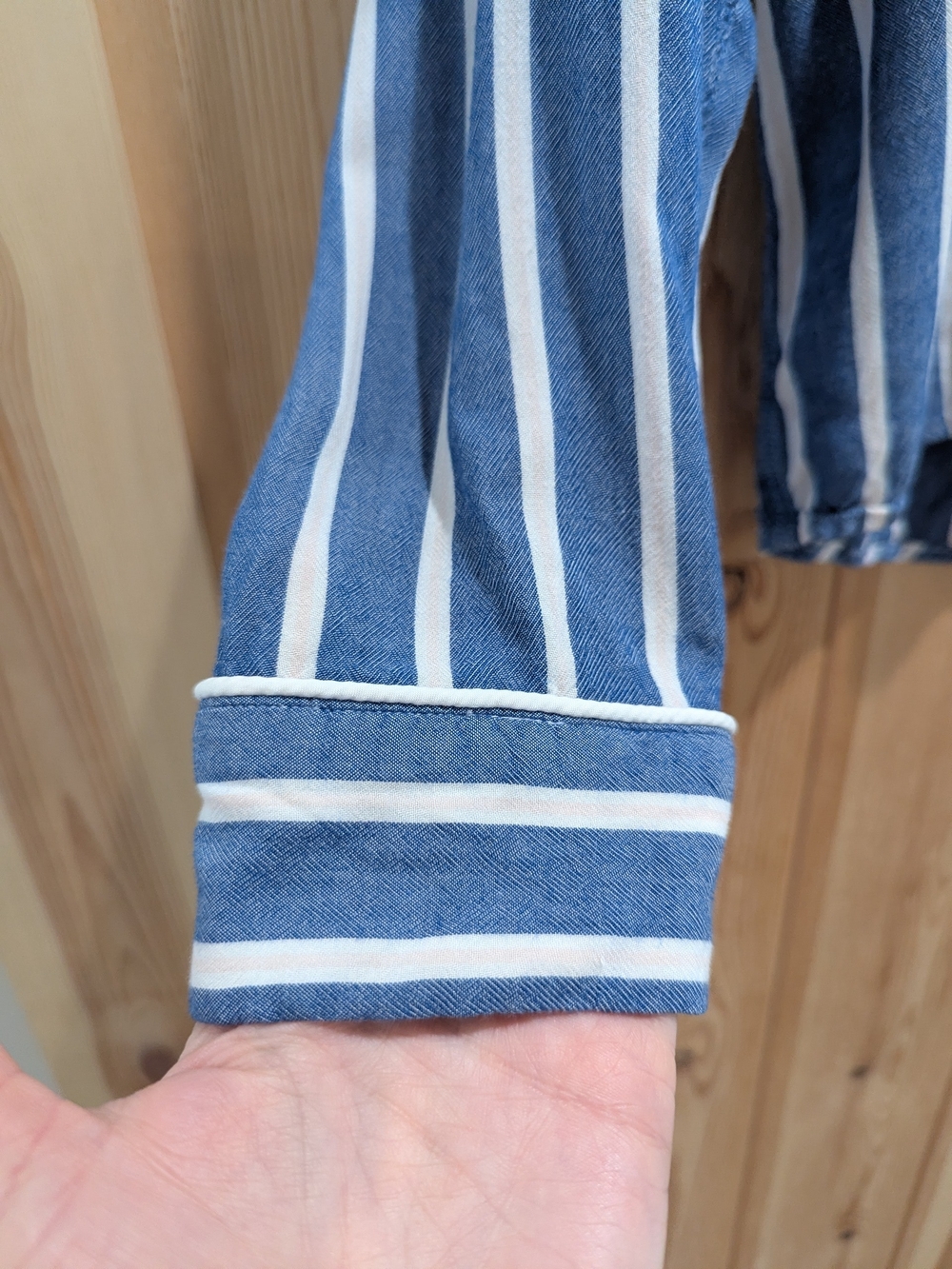 Rails Blue and White Stripe Button-Down Shirt - Picture 7 of 9